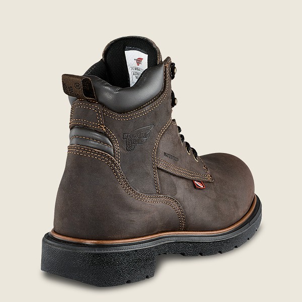 Mens Red Wing Dynaforce® - 6-inch Insulated Waterproof Toe - Safety Boots Dark Brown - WQK491865